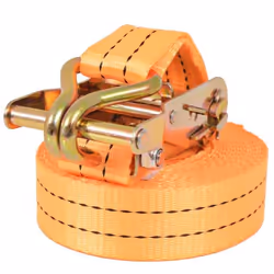 Lot de 4 sangles d’arrimage a cliquet 1 tonne 6 m x 38 mm Orange