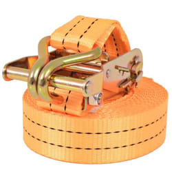Lot de 4 sangles d’arrimage a cliquet 1 tonne 6 m x 38 mm Orange