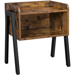 Helloshop26 - Table de chevet table d'appoint table de nuit 42 x 35 x 52 cm empilable table basse avec compartiment de rangement ouvert rétro pieds