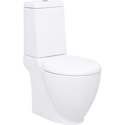 Toilette céramique écoulement d'eau à l'arrière blanc siège de toilette