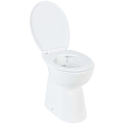 Toilette haute sans bord avec fermeture douce cuvette wc siège de toilette salle de bain maison intérieur 7 cm céramique blanc