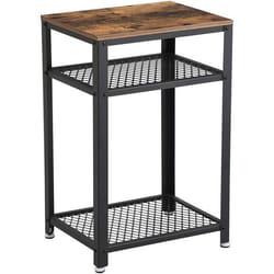 Table dappoint - Vintage - Noir - 45 x 35 x 75 cm - Fer et aggloméré - 10 kg de capacité