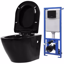 Cette toilette murale suspendue à la conception unique, livrée avec un réservoir dissimulé, sera le choix idéal pour toute sa ...