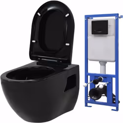 Cette toilette murale et cet ensemble de réservoir dissimulé, au design unique et intemporel, compléteront toute salle de bai ...