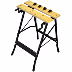 Cet établi pratique peut être facilement transporté car le banc est pliable. Une fois plié, il peut également être articulé,  ...
