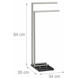 Porte-serviettes sur pied en pierre support salle de bain 84 cm