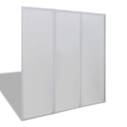 Pare baignoire a 3 volets retractables 141 x 132 cm