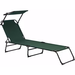 Bain de soleil avec pare-soleil Le transat en acier avec un baldaquin est le choix idéal pour une bronzette agréable sur la p ...
