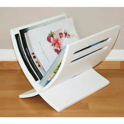 Décoshop26 - Porte revue en bois rangement magazines blanc 30x29x36 cm DIV06001