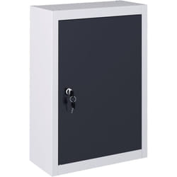 Helloshop26 - Armoire à outils murale organisateur d'outils armoire de rangement rangement d'outils atelier style industriel métal 60 cm gris et noir