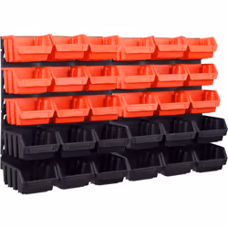Organisez votre garage, salle de bricolage et atelier grâce à cet ensemble de panneaux muraux et de bacs de rangement. Le sup ...