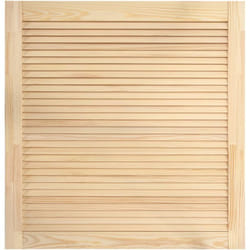 Bois de pin massif porte à persiennes porte d'armoire porte d'etagères revêtement pour placard penderie garde-robe paravent 61,5 x 59,4 cm