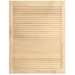Helloshop26 - Bois de pin massif porte à persiennes porte d'armoire porte d'etagères revêtement pour placard penderie garde-robe paravent 69 x 49,4 cm