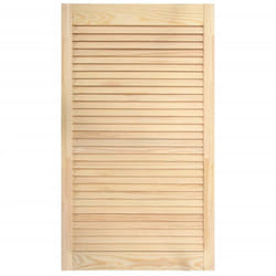 Bois de pin massif porte à persiennes porte d'armoire porte d'etagères revêtement pour placard penderie garde-robe paravent 99,3x49,4 cm