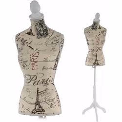 Description générale Buste de couture féminin élégant et pratique, idéal pour les passionnés de couture et de mode. Ce manneq ...