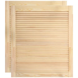 Helloshop26 - Portes à persiennes 2 pièces bois de pin massif 61,5 x 49,4 cm