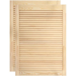 Helloshop26 - Portes à persiennes 2 pcs Bois de pin massif 69x39,4 cm