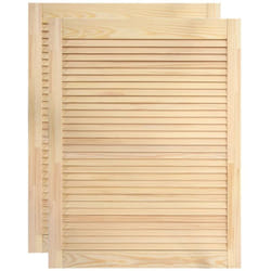 Portes à persiennes 2 pièces 69 x 49,4 cm bois de pin massif