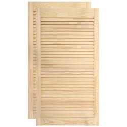 Helloshop26 - Portes à persiennes 2 pièces bois de pin massif 99,3 cm