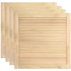 Helloshop26 - Portes à persiennes 4 pièces bois de pin massif 39,5x39,4 cm