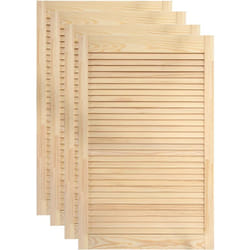 Helloshop26 - Lot de 4 portes à persiennes 99,3x59,4 cm bois de pin massif