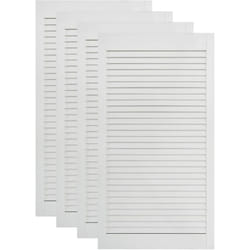 Helloshop26 - Lot de 4 portes bois de pin massif portes à persiennes portes d'armoire portes d'etagères revêtement pour placard penderie garde-robe