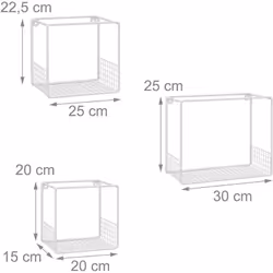 Propriétés Pratique: set de 3 étagères carrées pour vos photos, déco, livres - Choix de couleurs Multifonctionnel : à utilise ...