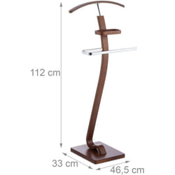 Helloshop26 - Valet de chambre 112 cm bois marron foncé