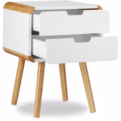 Table de chevet avec 2 tiroirs • Dimensions HxlxP: 55 x 40 x 40 cm • Dimensions intérieures du tiroir HxlxP: 5 x 36 x 36 cm • ...