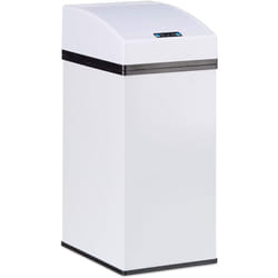 Helloshop26 - Poubelle automatique cuisine design capteur couvercle seau intérieur 7 litres blanc