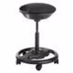 Tabouret de travail dynamique chaise de bureau pivotante ergonomique avec roulettes siege extra large inclinaison a 10°