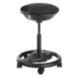 Tabouret de travail dynamique chaise de bureau pivotante ergonomique avec roulettes siege extra large inclinaison a 10°