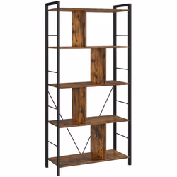 Cette étagère de 74 x 30 x 150 cm à plusieurs compartiments offre beaucoup d'espace de rangement. Ce meuble est équipé de bar ...