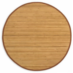 Tapis en bambou rond brun Ø 120cm TAP06068