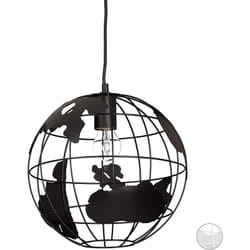 Helloshop26 - Lampe murale lampadaire décoration design à suspension abat-jour boule globe noir