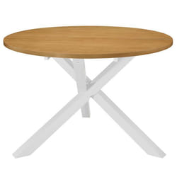 Table de salon salle a manger design blanc 120 cm MDF