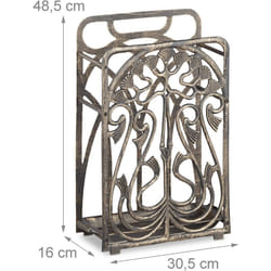 Helloshop26 - Porte-parapluies vintage en fonte d'alu rétro antique collecteur d'eau vintage 48,5 bronze