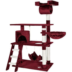 Arbre à chat 141 cm rouge bordeaux