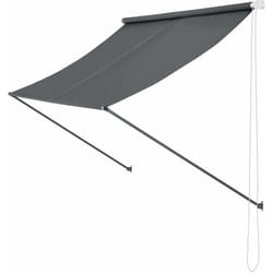 Helloshop26 - Brise-soleil pare-soleil auvent pour fixer au mur rétractable armature en acier gris 150 x 120 cm