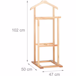Porte-vêtements sur pied Portant à vêtements Avec cintre pour pantalon Stable grâce au socle large Pour le vestiaire, chambre ...
