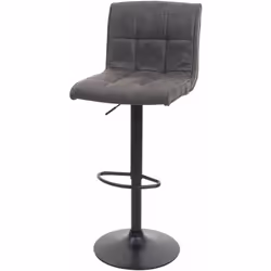 Tabouret de bar faux suède gris foncé vintage Ce tabouret de bar chic est non seulement visuellement attrayant, mais répond é ...