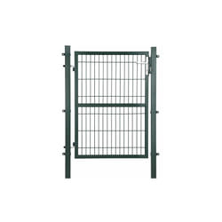 Portillon en acier galvanisé portail de clôture porte de jardin robuste et durable avec serrure poignée et clé de qualité 106 x 125 cm (l x h) vert