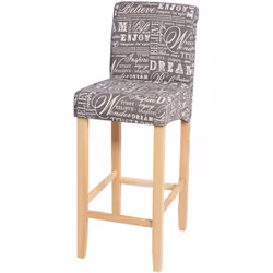 Tabouret de bar lettrage, gris tissu/textile Ce tabouret de cuisine moderne est non seulement attrayant visuellement, mais ré ...