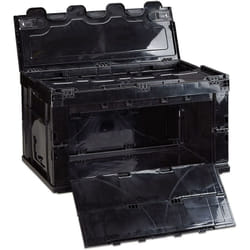 Boîte de transport pliable couvercle 60 litres noir