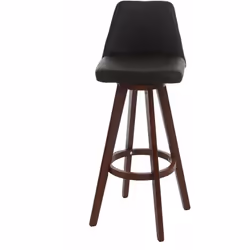 Tabouret de bar comptoir de tabouret de bar, pivotant en synthétique marron Ce tabouret de bar élégant au look rétro se carac ...