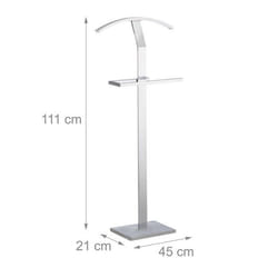 Valet de chambre portant porte vetements metal argente chrome