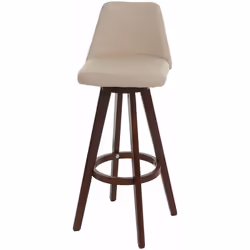 Tabouret de bar comptoir de tabouret de bar, pivotant en synthétique crème Ce tabouret de bar élégant au look rétro se caract ...