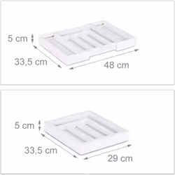 Boîte à couverts avec casiers modulables Organiseur pour la clarté dans la cuisine Taille réglable selon le tiroir Compartime ...