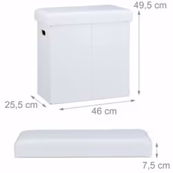 Tabouret de rangement pliable. Ce banc compile à la fois le côté d’une boîte de rangement avec la confort d’un tabouret pour  ...