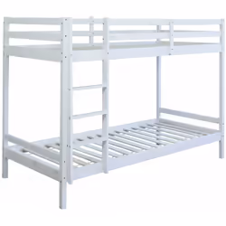 Lit superposé avec sommier à lattes inclus Matelas non inclus Facile à assembler Conception robuste Matière: bois de pin Coul ...